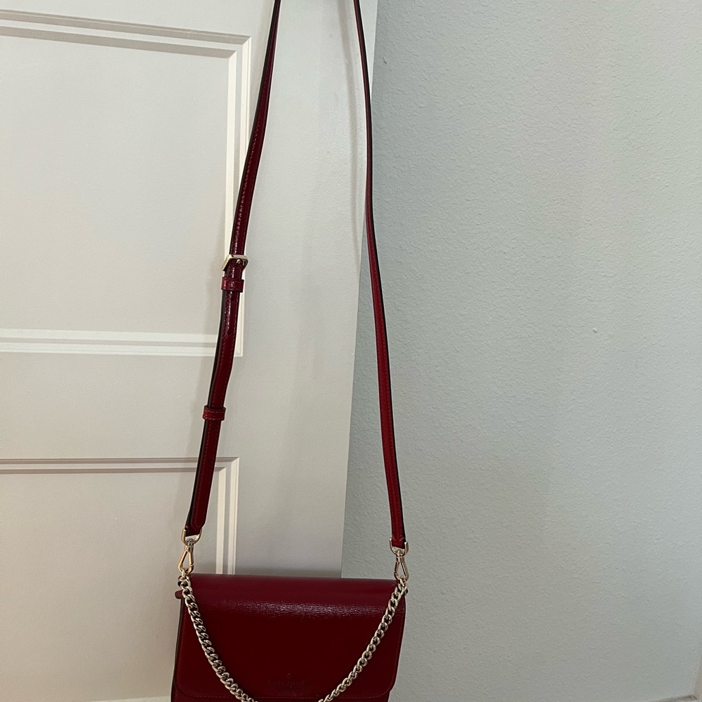 Kate Spade Red Jam Madison mini flap crossbody